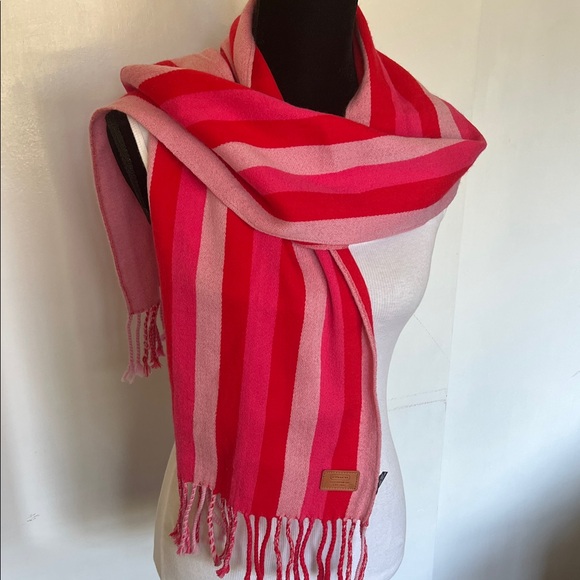 Coach Accessories - Coach Cashmere Silk Blend Stripe Scarf